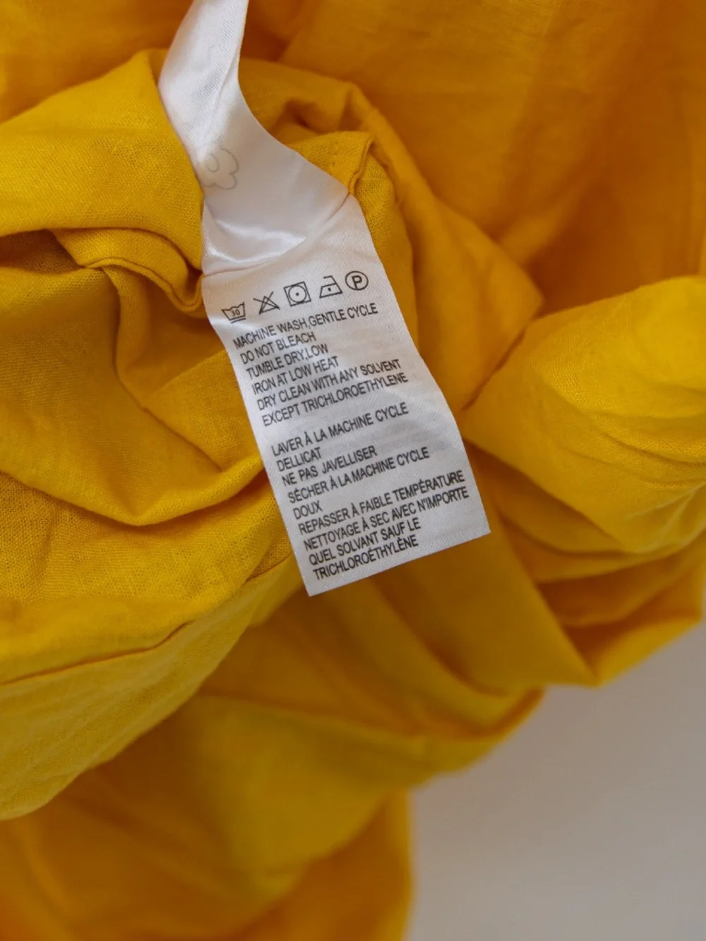 Farm Rio Linen Blend One Shoulder Cut Out Waist Midi A Line Dress Yellow Large